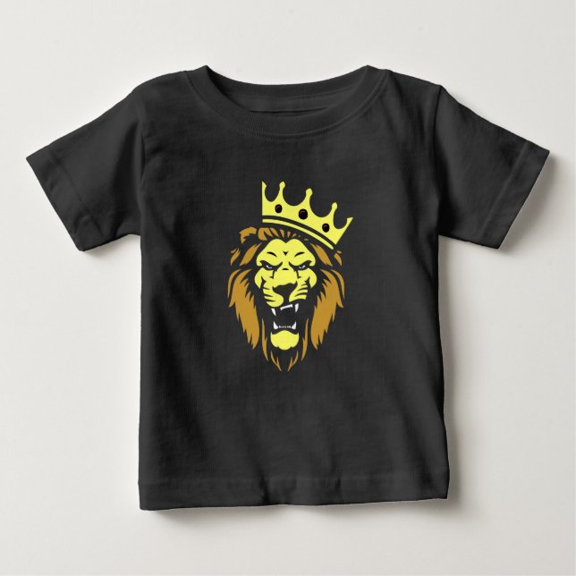 Camiseta De Bebé León ruidoso con corona (Anverso)