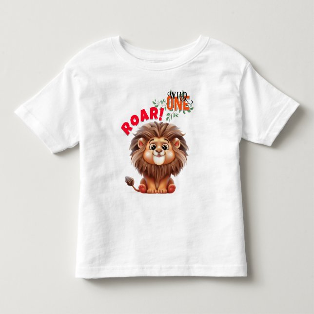 Camiseta De Bebé Leon Safari Wild One T-Shirt (Anverso)