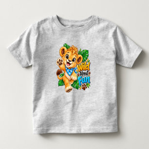 Camiseta De Bebé León Salvaje Sobre Diversión (Niño)