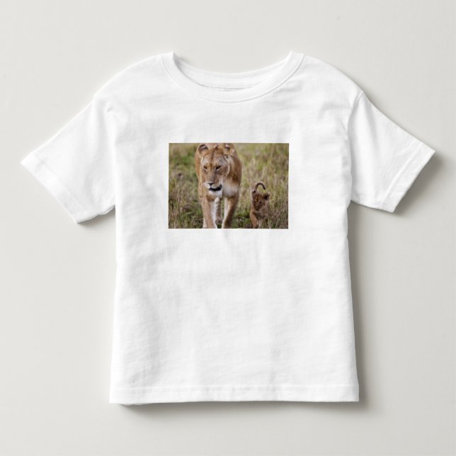 Camiseta De Bebé Leona hembra con cachorro (Anverso)