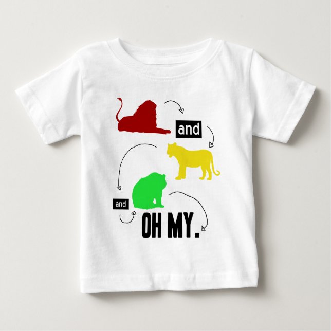 Camiseta De Bebé leones y tigres y osos OH MIS (Anverso)