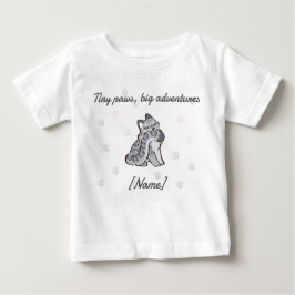 Camiseta De Bebé Leopard Baby Tee – Custom Name