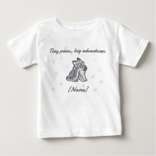 Camiseta De Bebé Leopard Baby Tee – Custom Name