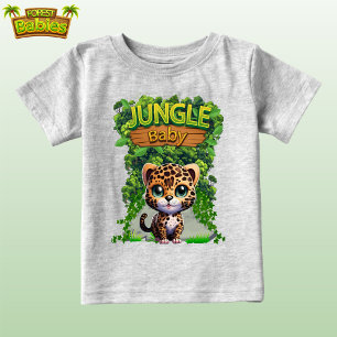 Camiseta De Bebé Leopardo de bebé de la selva, 🐆 de gatos de vida 