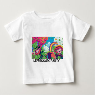 Camiseta De Bebé Leprechaun Fiesta Cyber-Kid Tee