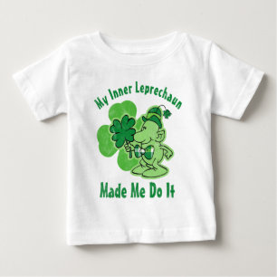 Camiseta De Bebé Leprechaun interno de la tela escocesa