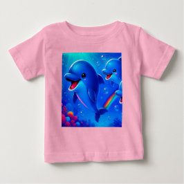 Camiseta De Bebé Les dauphins copains