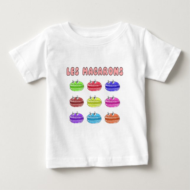 Camiseta De Bebé Les Macarons Cute Personalizado (Anverso)