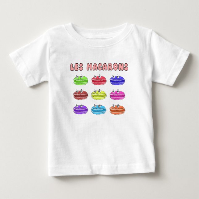 Camiseta De Bebé Les Macarons Cute Personalizado (Anverso)