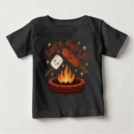 Camiseta De Bebé Let’s Get Lit Fogata – Malvavisco y Hot Dog Lindos