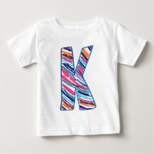 Camiseta De Bebé Letra colorida K como en Kay