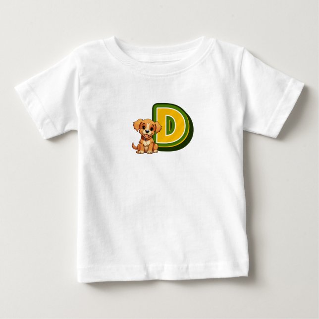 Camiseta De Bebé Letra D (Anverso)