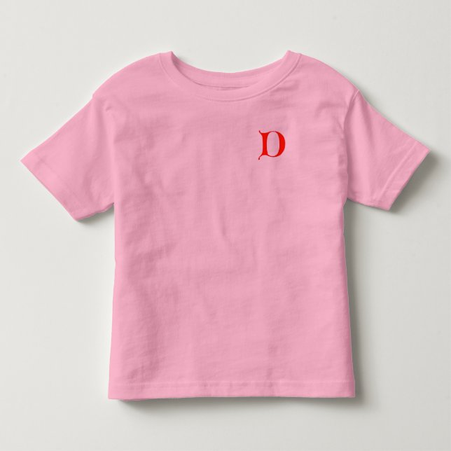 Camiseta De Bebé Letra D Shirt (Anverso)