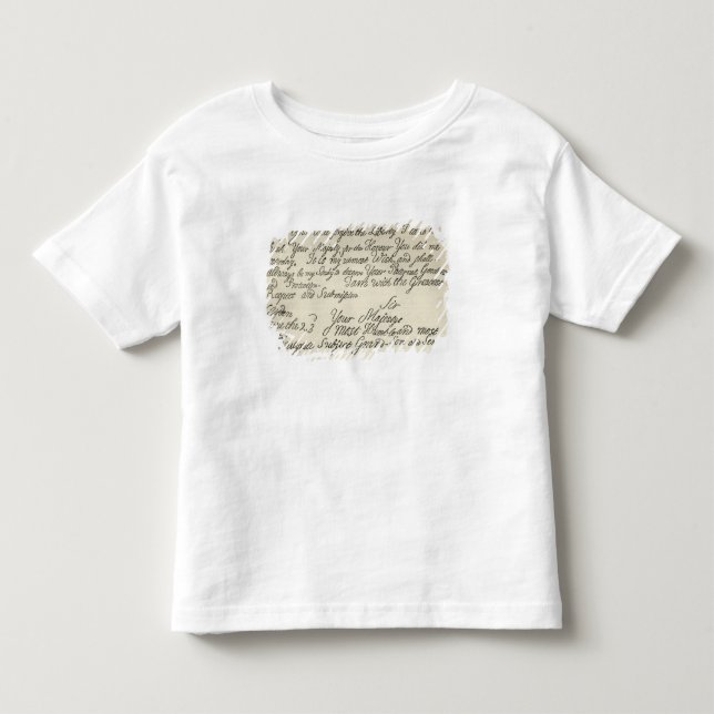Camiseta De Bebé Letra de George III a su abuelo (Anverso)