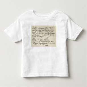 Camiseta De Bebé Letra de George III a su abuelo