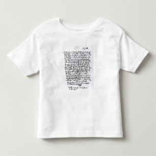 Camiseta De Bebé Letra de Mozart a su padre, el 5 de abril