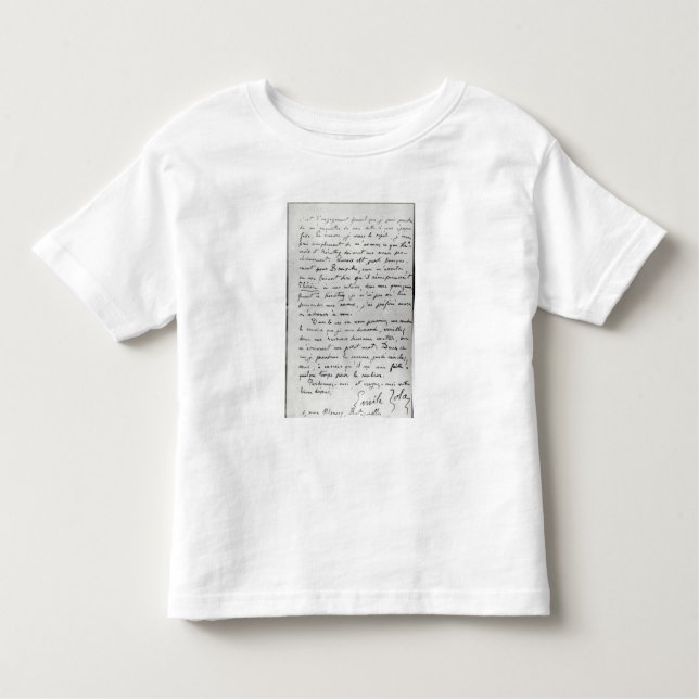 Camiseta De Bebé Letra de Zola a Eduardo Manet 1868 (Anverso)