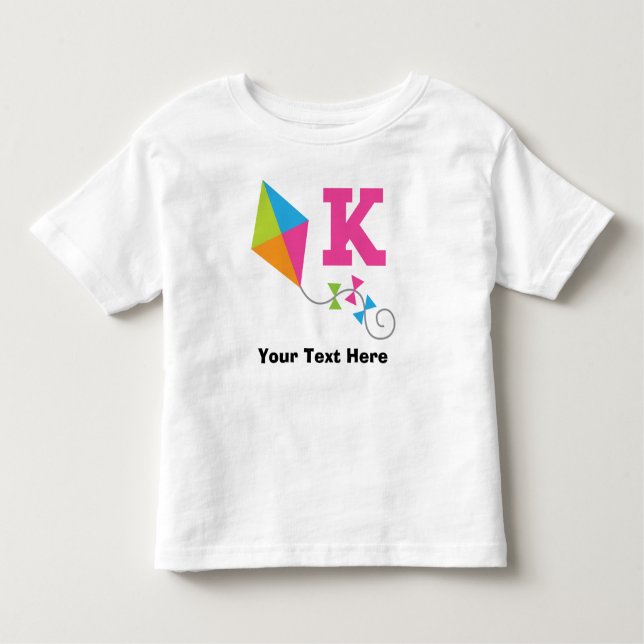Camiseta De Bebé Letra del alfabeto de K personalizada (Anverso)
