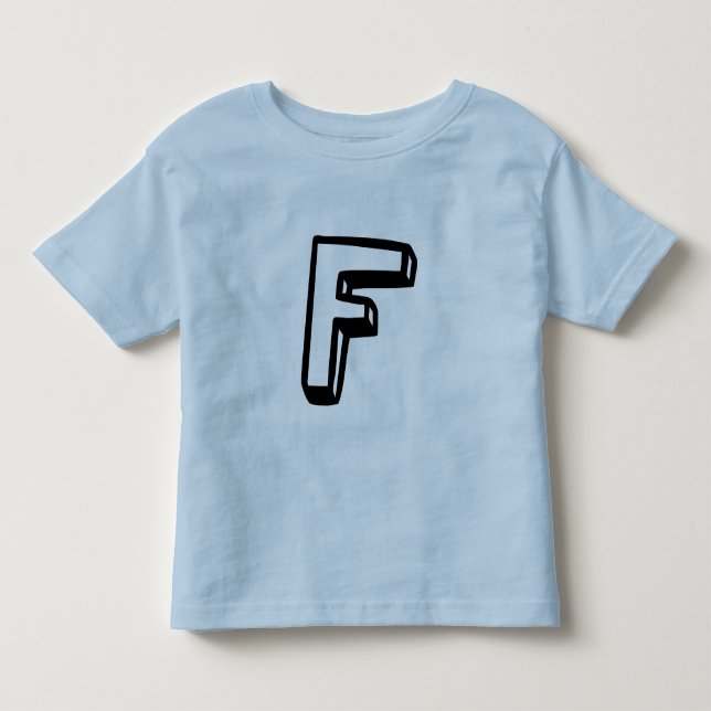 Camiseta De Bebé Letra F (Anverso)