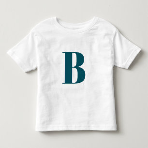 Camiseta De Bebé Letra inicial   Verde azulado Monograma Guay de es
