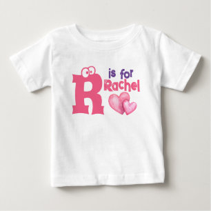 Camiseta De Bebé Letra is for name Baby Girl Añadir tu nombre
