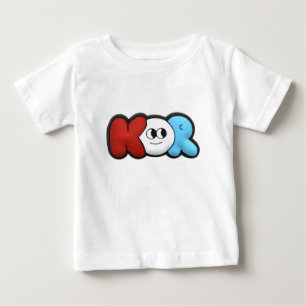 Camiseta De Bebé Letra KOR Personalizado Bubble T-Shirt