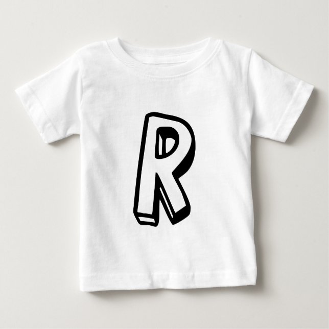 Camiseta De Bebé Letra R (Anverso)