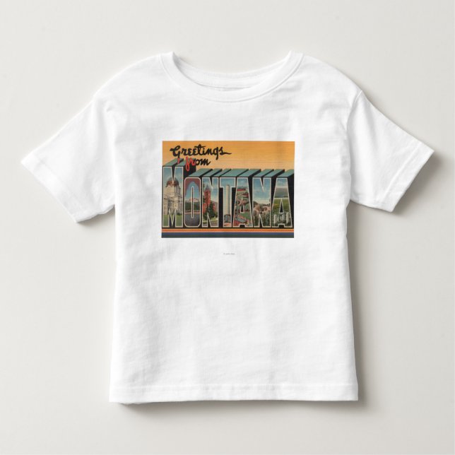 Camiseta De Bebé Letra ScenesMontana de MontanaLarge (Anverso)