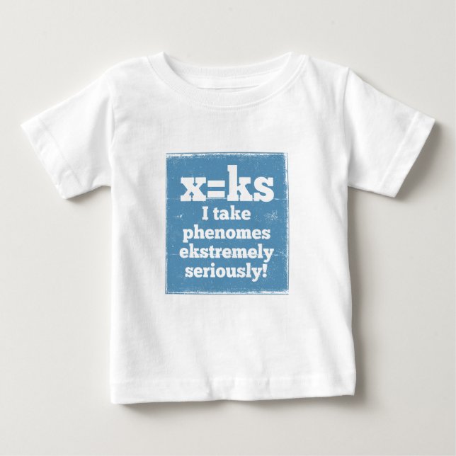 Camiseta De Bebé letra x fenomas ks sonido phonics (Anverso)