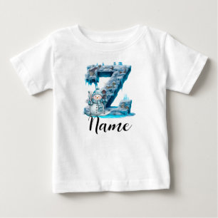 Camiseta De Bebé Letra Z inicial personalizada