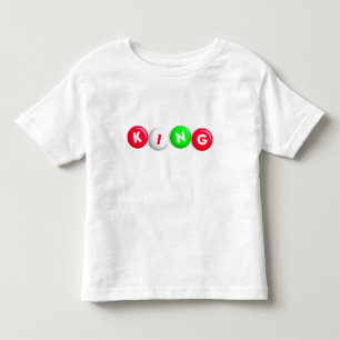 Camiseta De Bebé Letras coloridas del REY en círculos brillantes