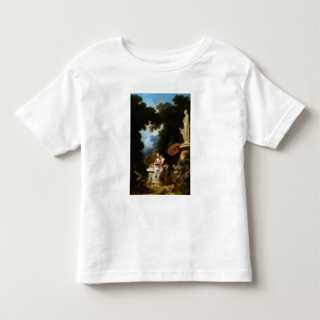 Camiseta De Bebé Letras de amor de Jean Honore Fragonard (Anverso)
