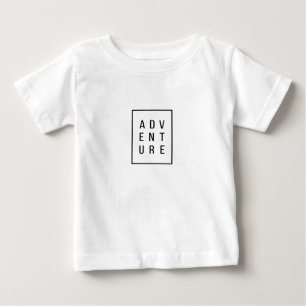 Camiseta De Bebé Letras de Aventura - Cita Minimalista Moderna