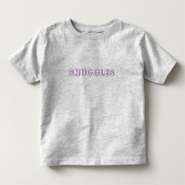 Camiseta De Bebé Letras de lila lavanda con "nuggles"