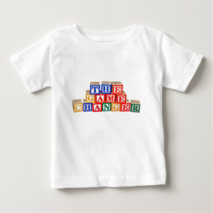 Camiseta De Bebé Letras del bloque hueco del cambiador del juego