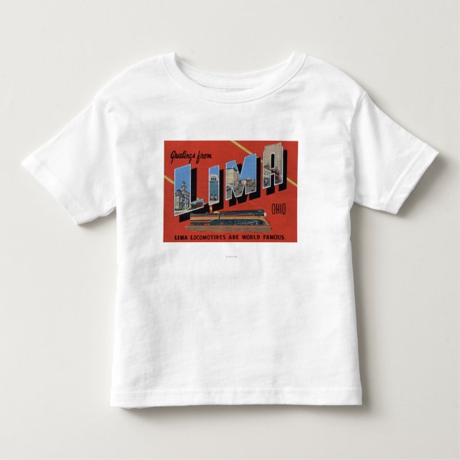 Camiseta De Bebé Letras grandes - las locomotoras de Lima son mundo (Anverso)