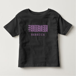 Camiseta De Bebé Letras retro del promotor nombre Lilac