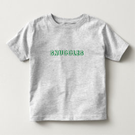 Camiseta De Bebé Letras verdes de "Huggings"
