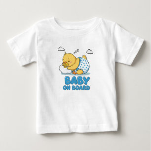Camiseta De Bebé Letrero para Coche de Pollito Bebé Dormido 'Bebé a