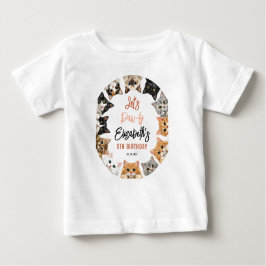 Camiseta De Bebé Let's Pawty Cat 5th Birthday | Custom Birthday Kid