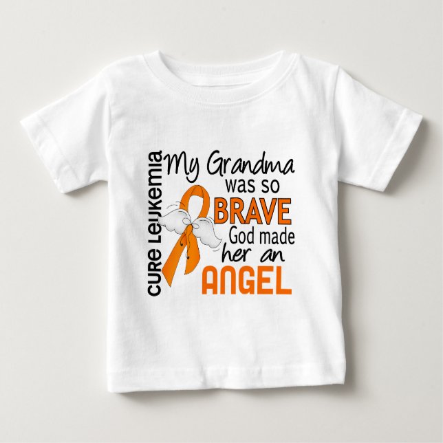 Camiseta De Bebé Leucemia de la abuela del ángel 2 (Anverso)