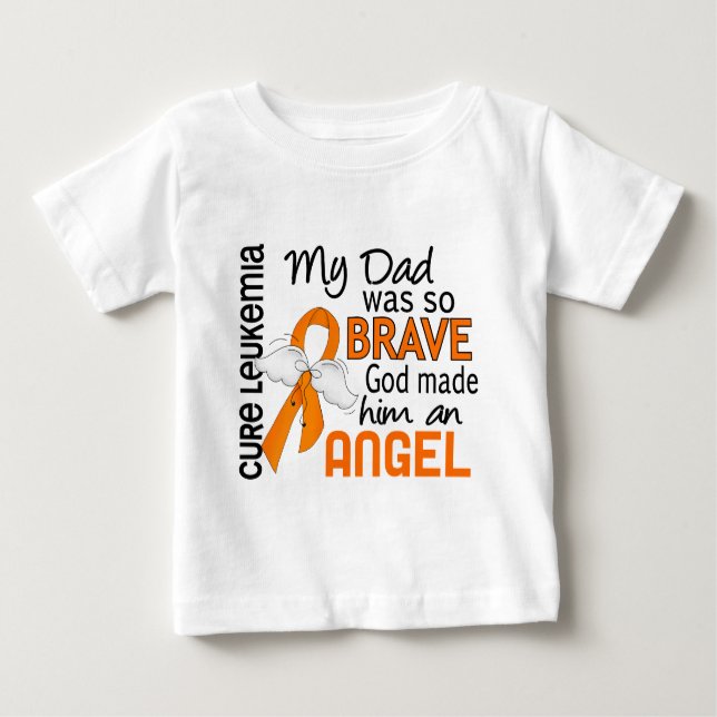 Camiseta De Bebé Leucemia del papá del ángel 2 (Anverso)
