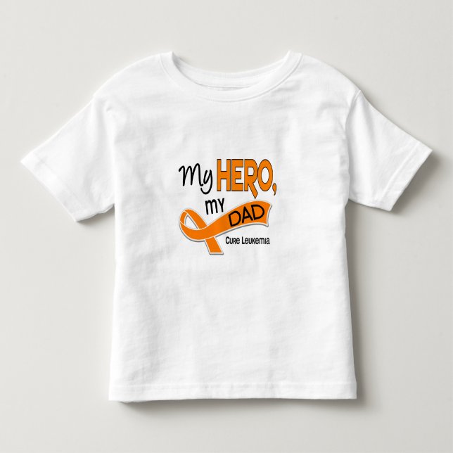 Camiseta De Bebé Leucemia MI HÉROE MI PAPÁ 42 (Anverso)