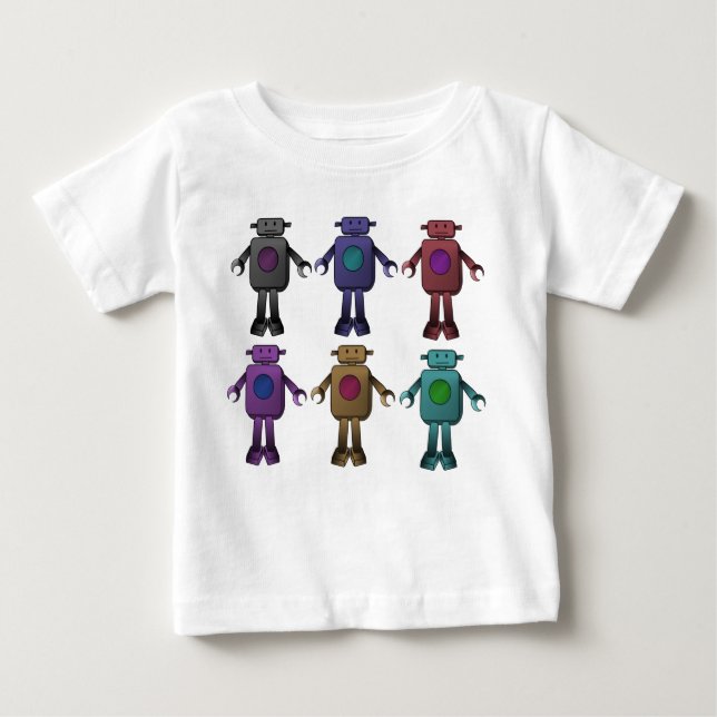 Camiseta De Bebé levanta el robot (Anverso)