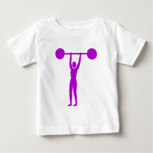 Camiseta De Bebé Levantamiento de peso 02 - Púrpura