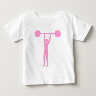 Camiseta De Bebé Levantamiento de peso 02 - Rosa
