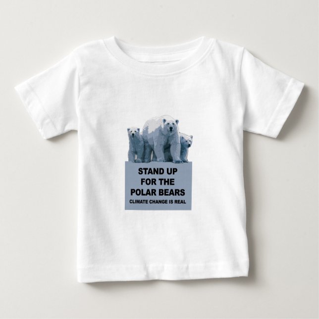 Camiseta De Bebé Levántate por los osos polares (Anverso)