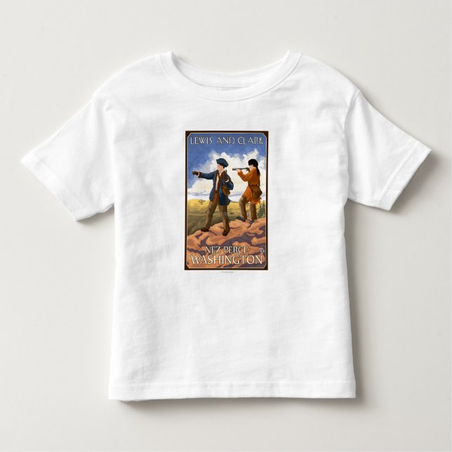 Camiseta De Bebé Lewis y Clark - Nez Perce, Washington (Anverso)