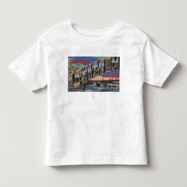 Camiseta De Bebé Lewiston, Maine (escena del río) (Anverso)