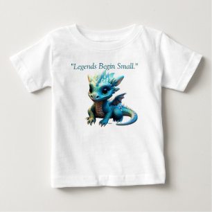 Camiseta De Bebé Leyendas Comienza Pequeño - Dragón Cuto